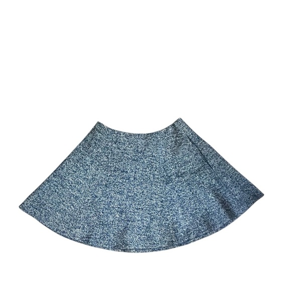 Theory Merlock Tweed Skater Mini Skirt Brown Black Size 2 Wool - Picture 3 of 8